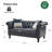 Denel 62.2'' W Faux Leather Button Tufted Loveseat-710981734