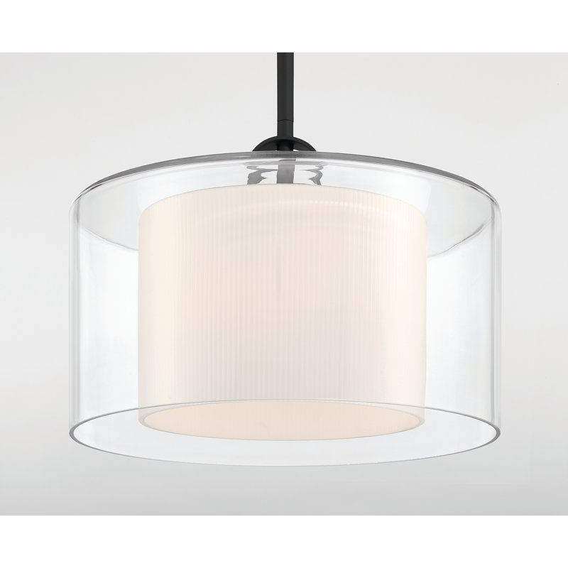Luminaire suspendu / semi-encastré convertible 1 lumière 12,75 po Seville