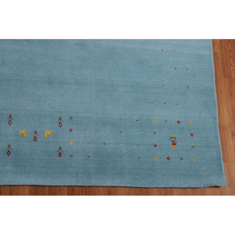 Light Blue Tribal Gabbeh Oriental Area Rug 8x10