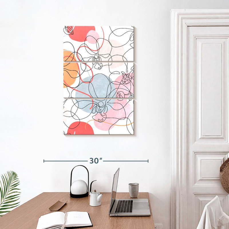 Avery Orchids Line Abstract, 32" H x 20" W