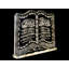 Élégant panneau coranique en forme de cristal de Sharif avec base en acier inoxydable - décor de calligraphie arabe illuminée de 30 po