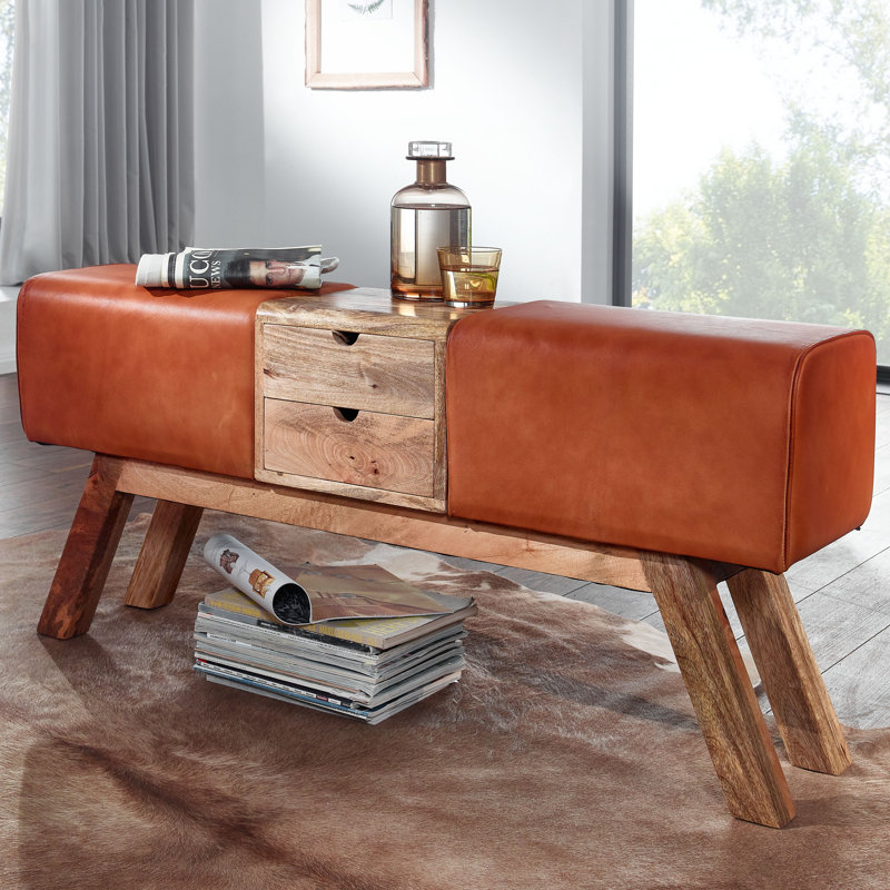 Eilish Upholstered Storage Bench, Brown