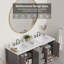 Meuble-lavabo 60 po, meuble-lavabo de salle de bain 60 po, comptoir autoportant avec 2 lavabos-524507479