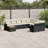 Vidaxl Garden Sofa Set Black Poly Rattan Large Foldable