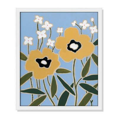 Woodblock Floral II by - Single Picture Frame Print