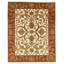 Hand Knotted Wool Area Rug in Ivory And Red