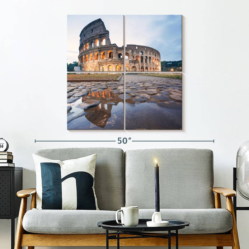 Lilie Sunrise Over Colosseum, 32" H x 32" W