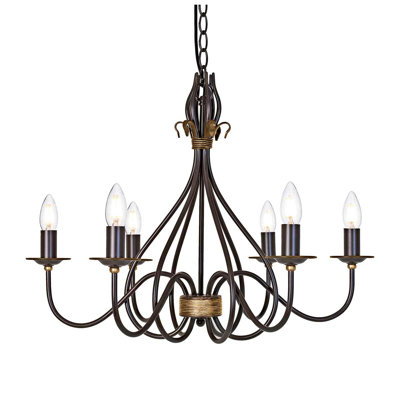 Benelva 6 - Light Candle Style Chandelier