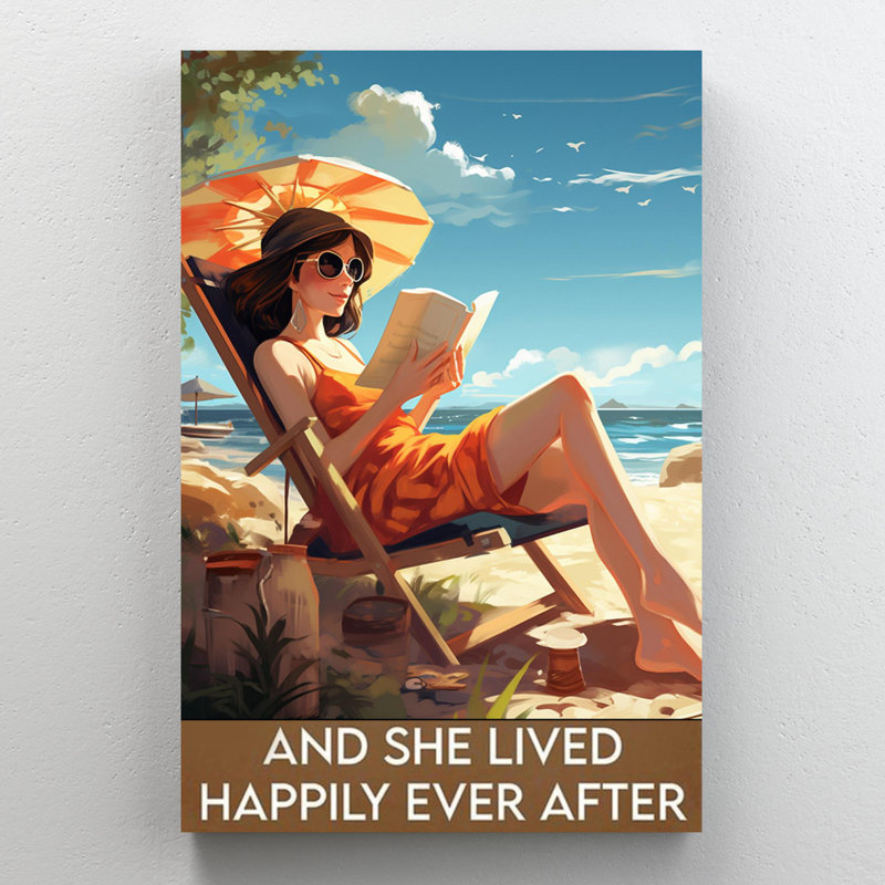 Beach And She Lived Happily 3, H 36 po x l 24 po x P 1,25 po