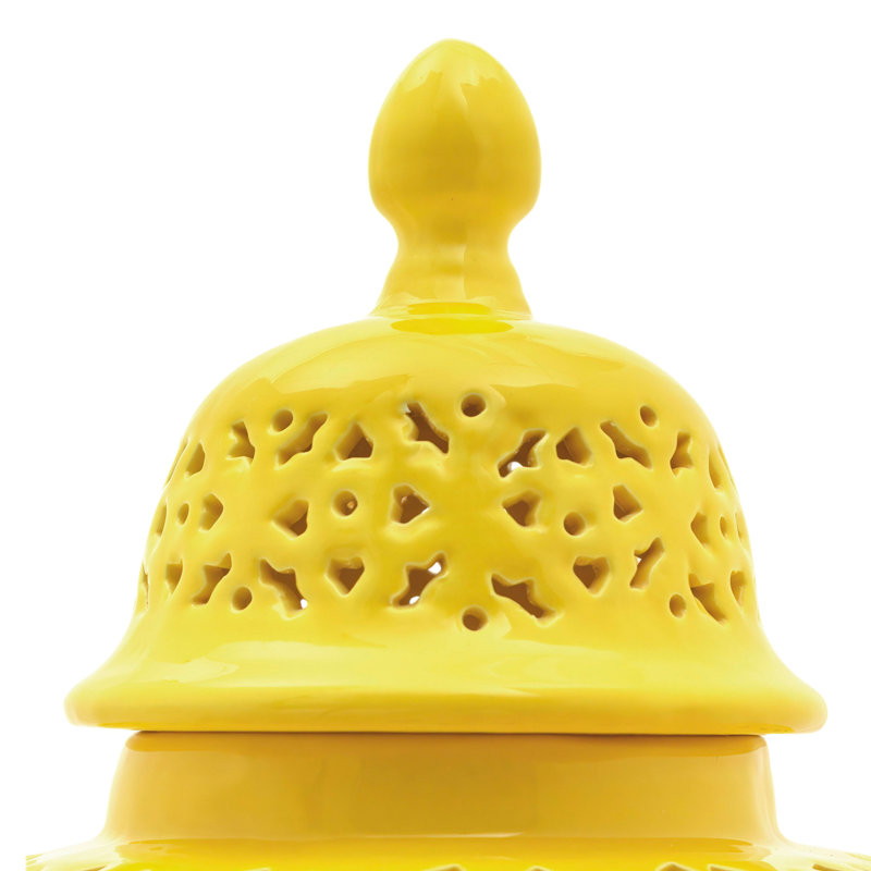 Pot à gingembre en porcelaine Largent, Jaune