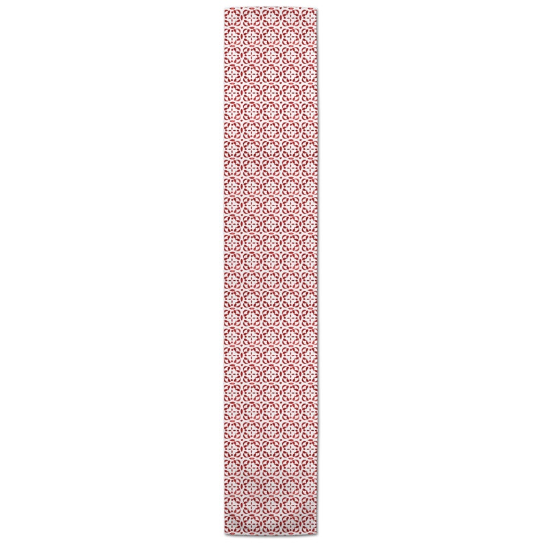 Milligan Tile Table Runner, Red, 72" x 16"