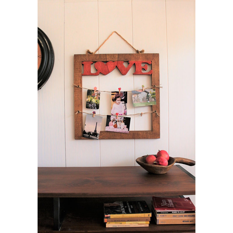Boîte-cadre photo, Rouge / brun