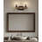 14"W 2-Light Aged Bronze and Distressed Oak Finish Bathroom Vanity Light Fixture