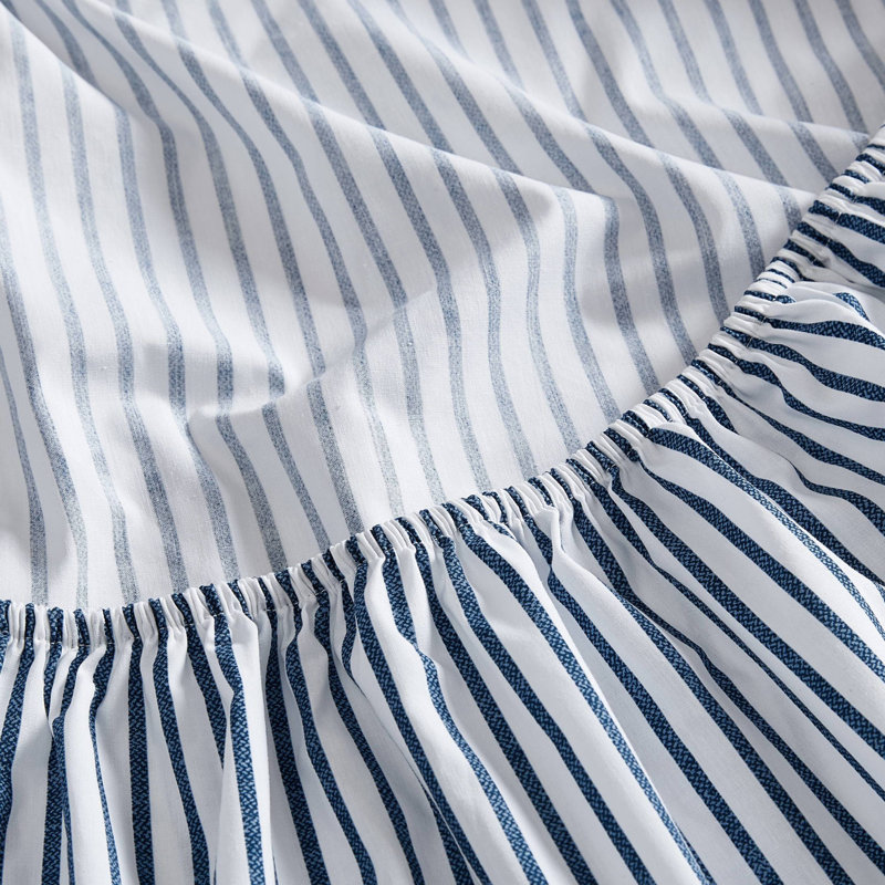 Ensemble de draps en percale de coton 200 fils Bradford, Ensemble de draps pour grand lit avec 2 taies d'or, Harmead