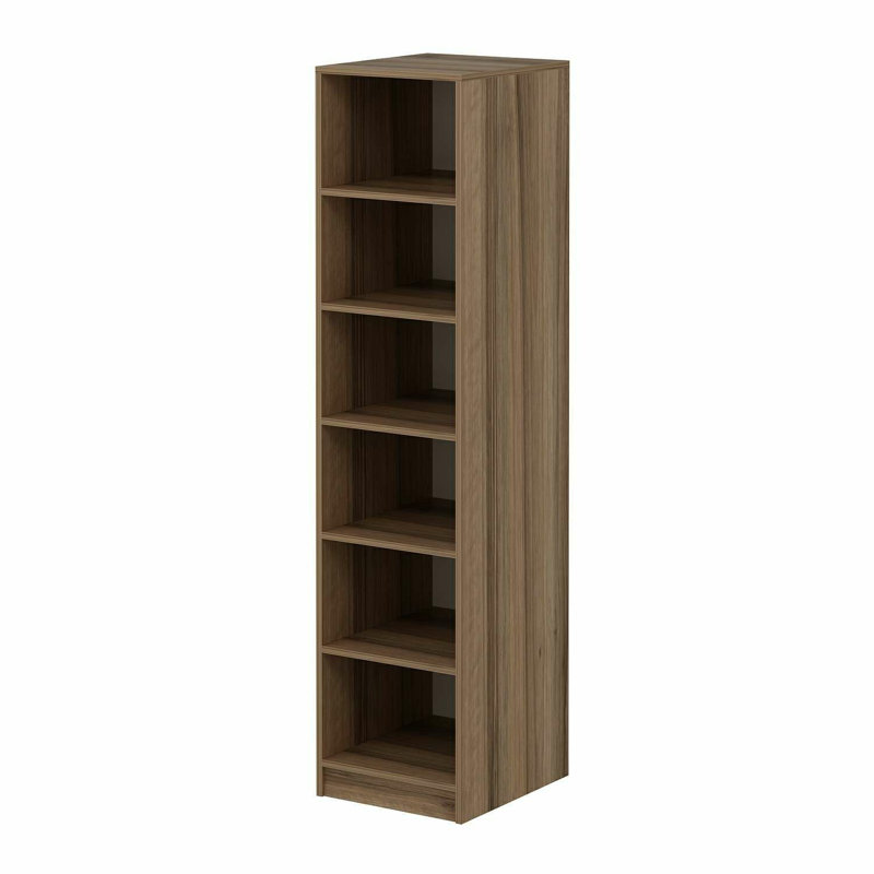Elina Manufactured Wood Wardrobe, 210cm H x 45cm W x 52cm D, White/Brown