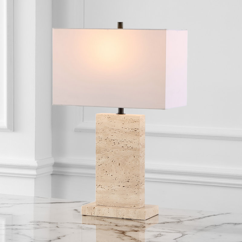Lampe de table Rashud, Travertine