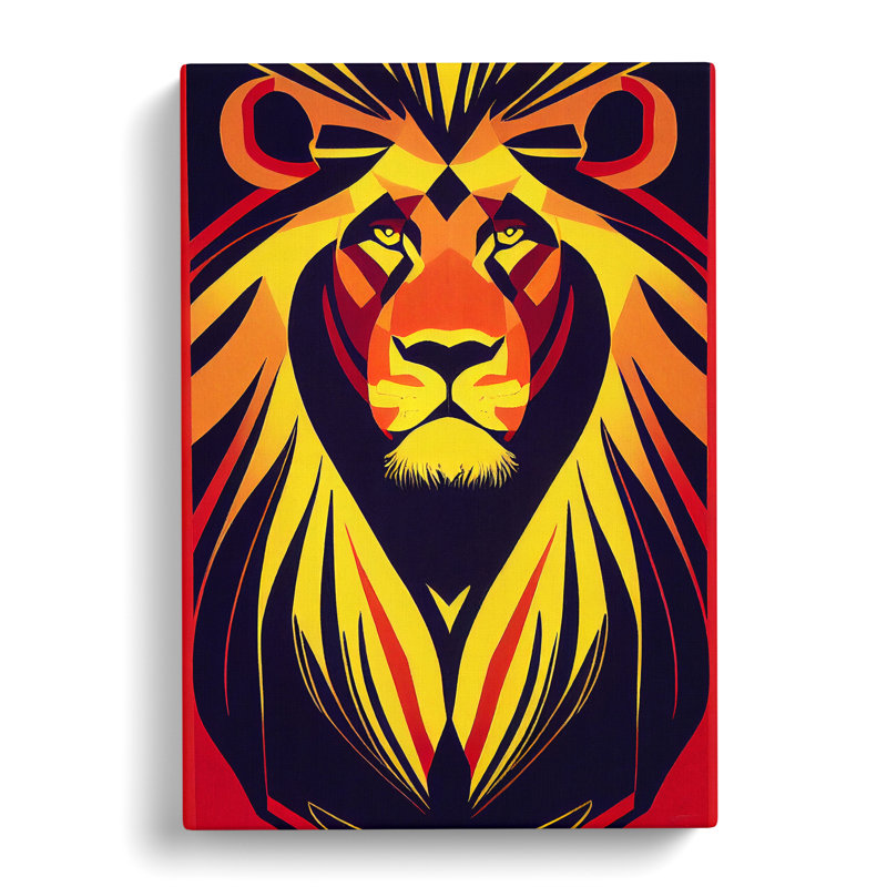 Areonna Striking Lion Vol.1 - Wall Art, 50cm H x 35cm W x 3cm D, Unframed