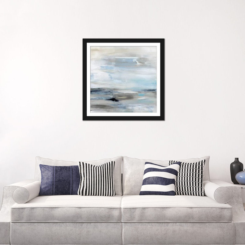 «Gulf Stream», impression sur toile, Papier avec cadre noir, Blanc, H 24 po x l 24 po x P 1 po
