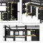Lit mezzanine en métal avec ensemble de table et garde-robe