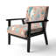 Ghiwa - Motif hexagonal à motif géométrique I - Fauteuil d'appoint transitionnel rembourré en velours
