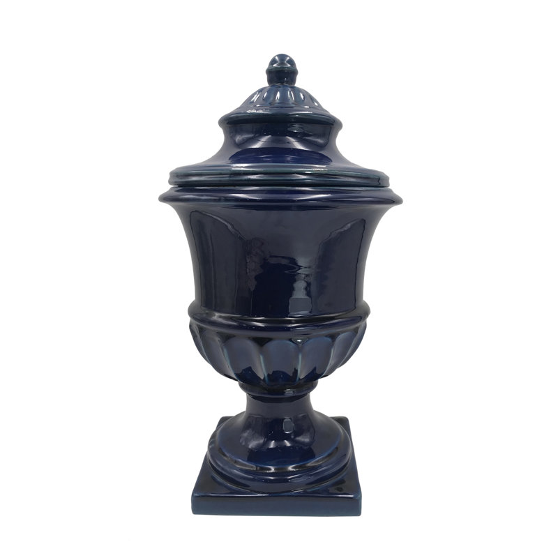 RUTHERFORD URN WITH LID, French Blue