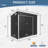4 x 8 FT Galvanized Steel Outdoor Storage Shed with 3 Access Doors, Ventilated Weatherproof Metal Utility Shed for Garden Tools, Bikes & Patio