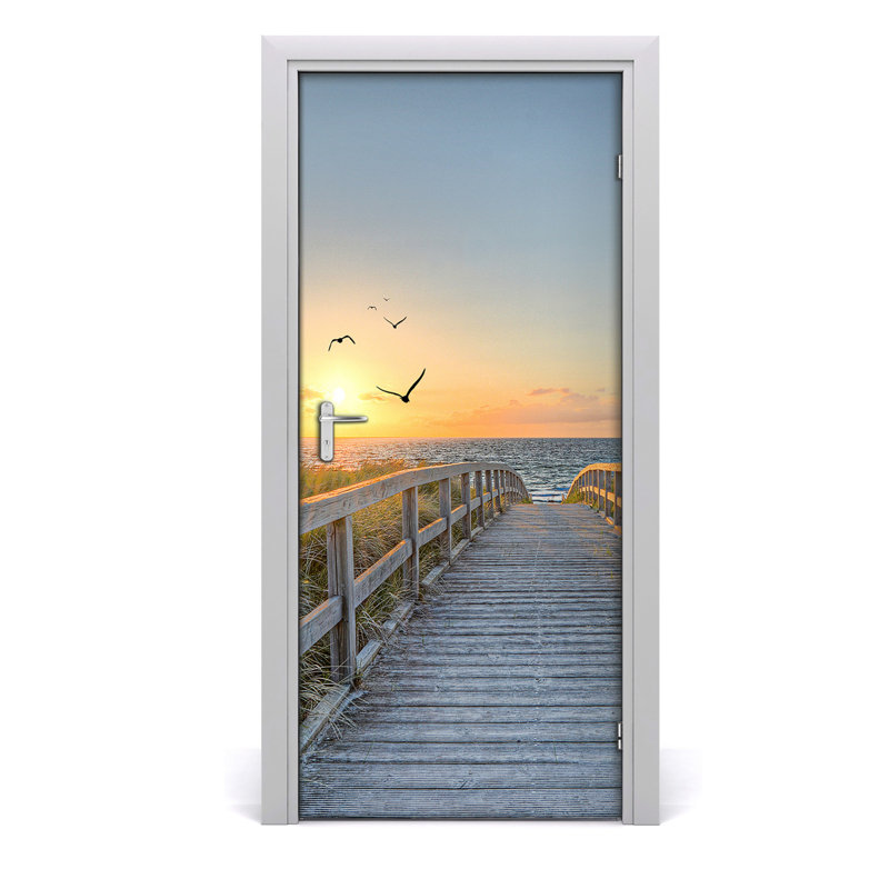 Path To Beach Door Decal, 205cm H x 95cm W