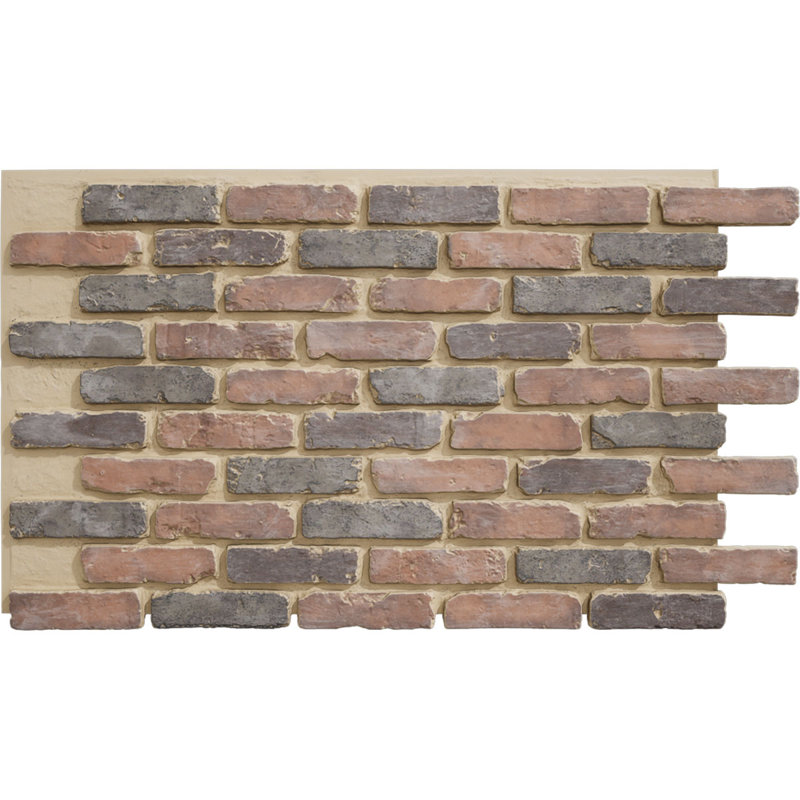 Panneau de fausses briques vieillies EverStone, l 46 7/8 po x H 27 po x P 1 1/4 po, couleur Horizon, Panel, Horizon