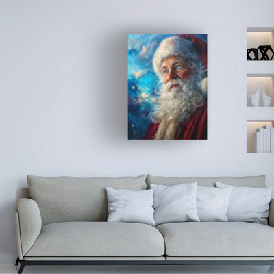 Wrapped Canvas Wall Art - Imagine It Images 'Santa Claus Portrait 1' Wall Art for Living Room, Bedroom, or Office Décor  - 18x24