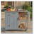 Outdoor Kitchen Island Fir Wood Prep Station Lockable Kitchen Cart with Stainless Top, Ample Storage Space-124452009
