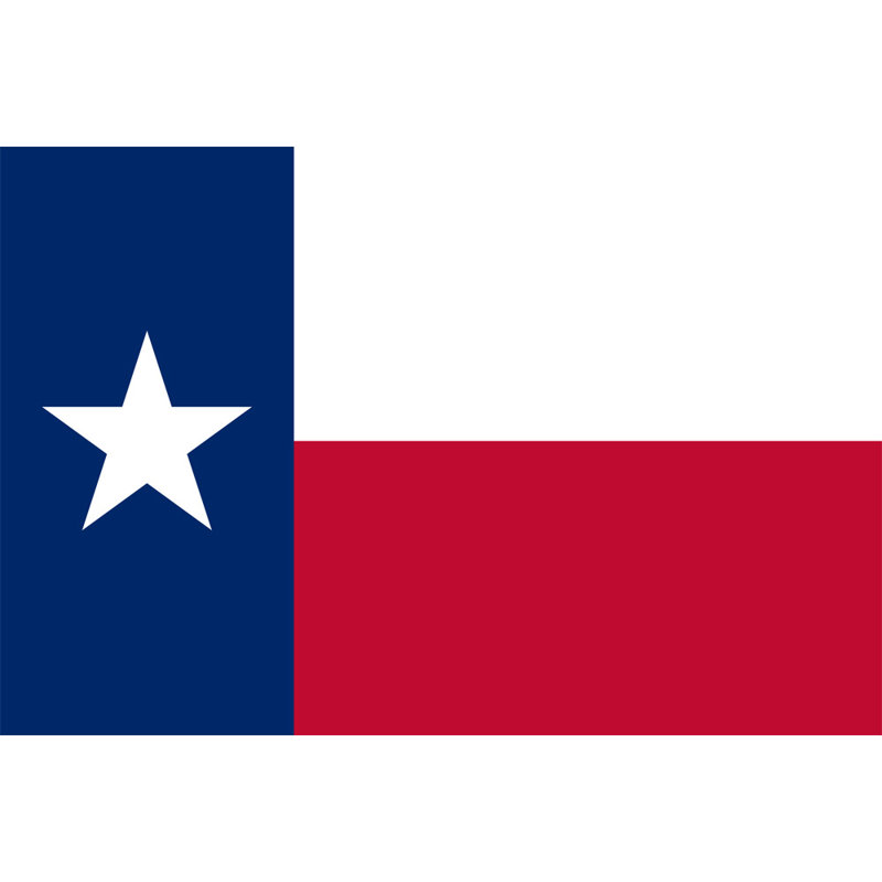 Texas State, H 12 po x l 18 po