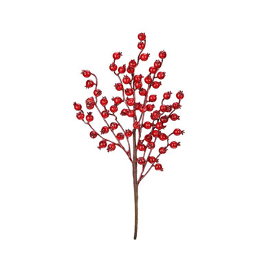 Simulation 4 Forked Berry Branches Red Berry Home Decoration Wedding Christmas Accessories Fruit Pomegranate Fruit