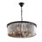 Timmiah 6 - Light  Dimmable Modern Drum Chandelier With Smoky Gray Crystal Accents