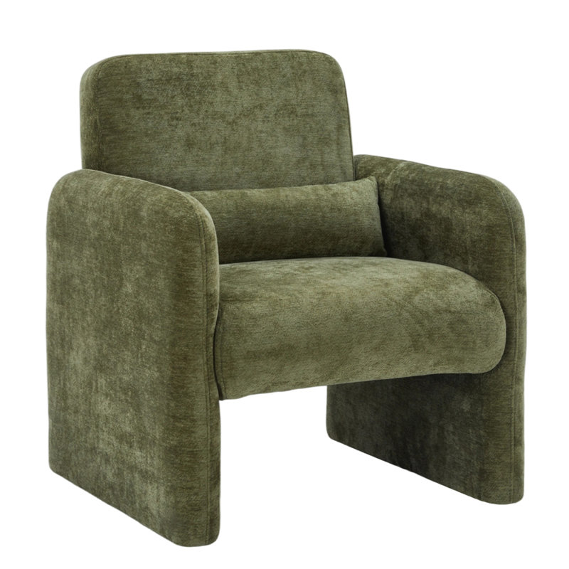 Upholstered Armchair, Green