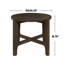 Table de bout ronde en bois massif brun foncé