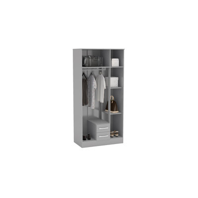 Marquitta 3 Door Manufactured Wood Wardrobe