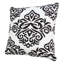 Ensemble de housse de coussin et d'insertion en mélange de coton noir / blanc-122942346