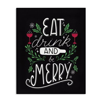 "Eat Drink and Merry Xmas", art mural par Louise Allen Designs