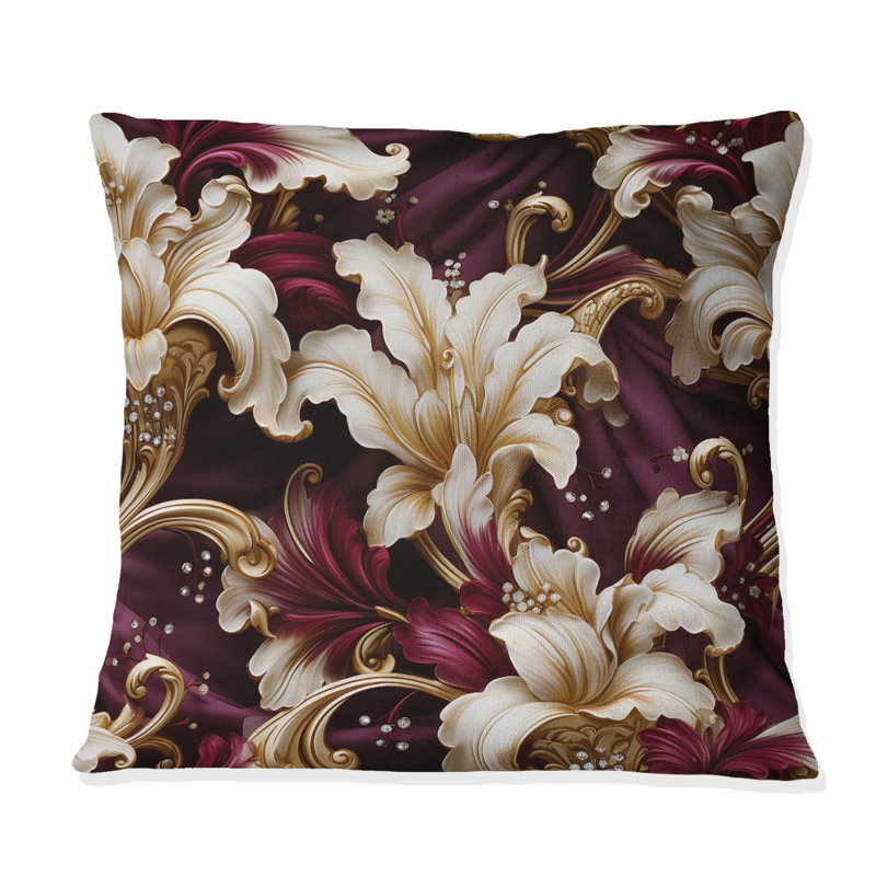 Coussin décoratif Royal Victorian Flourish Victorian, H 16 po x l 16 po