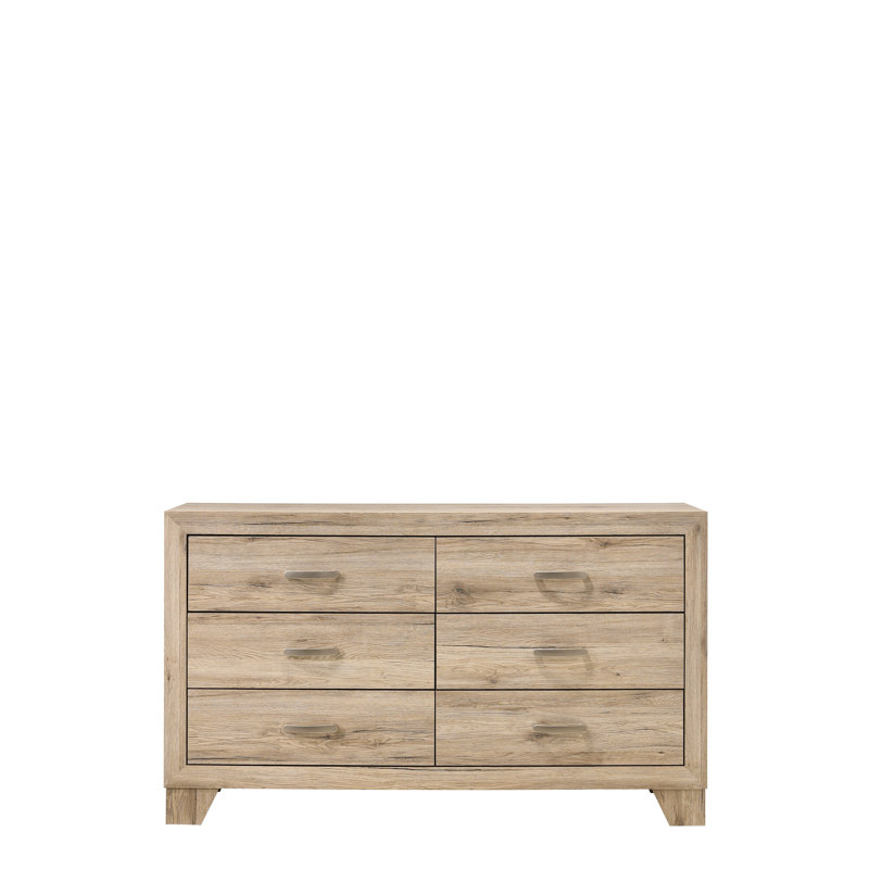 Solem 6-Drawer Rectangular Double Dresser, Natural