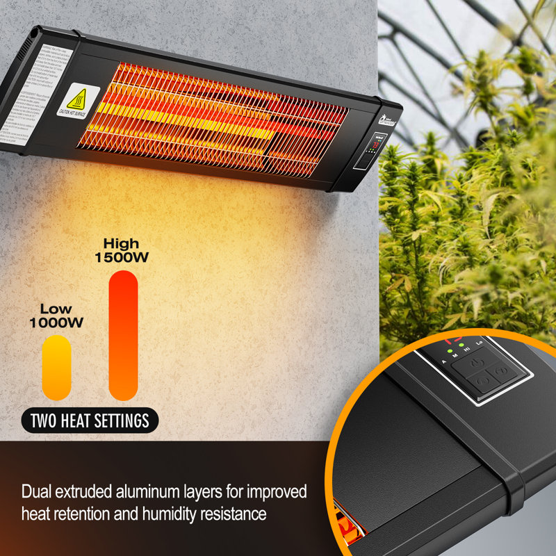 DR. INFRARED HEATER DR-268 Smart Greenhouse Heater with built in Temperature Control and Digital Thermostat