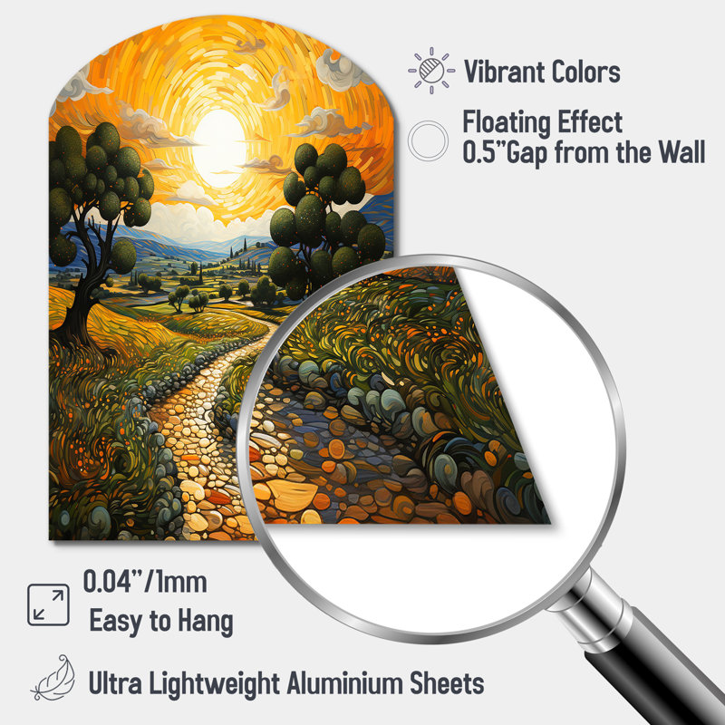 Vangogh Olive Grove In Province - Vangogh, H 34 po x l 25 po