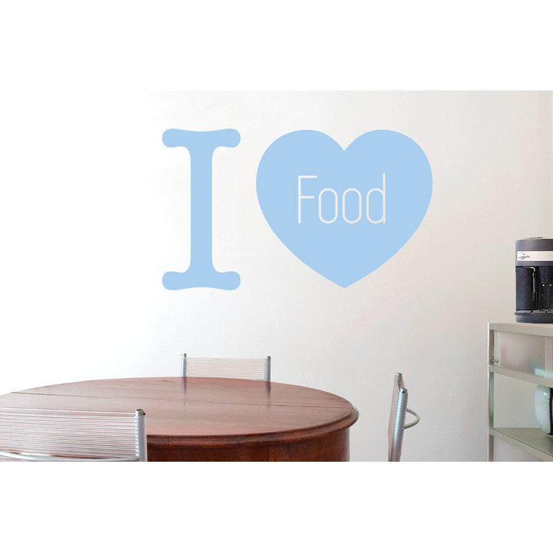 Food & Beverage Wall Decal, Light Blue, Large