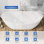 Baignoire autoportante ovale en acrylique de 62 po x 28 po à double conception avec drain et trop-plein chromés, luxe inspiré du spa pour les salles de bain modernes