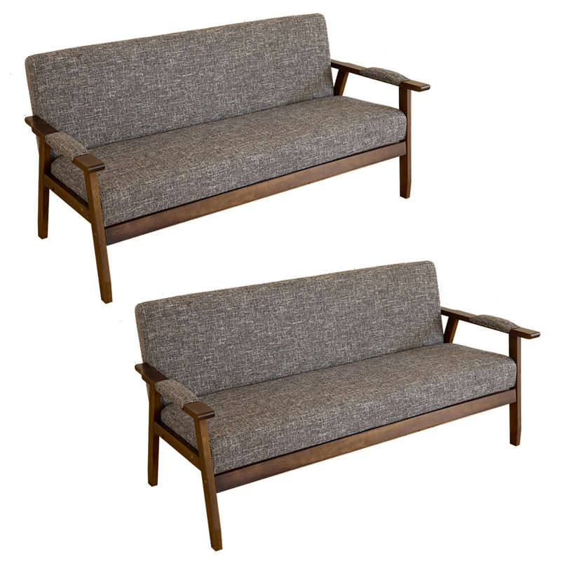 Ruggero Upholstered 63'' Settee, Gray