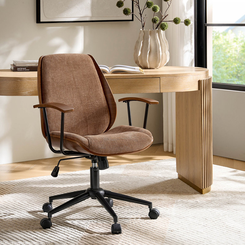 Chaise de bureau Oswina, Chameau