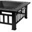 Large Glenview Black Square Log Fire Pit