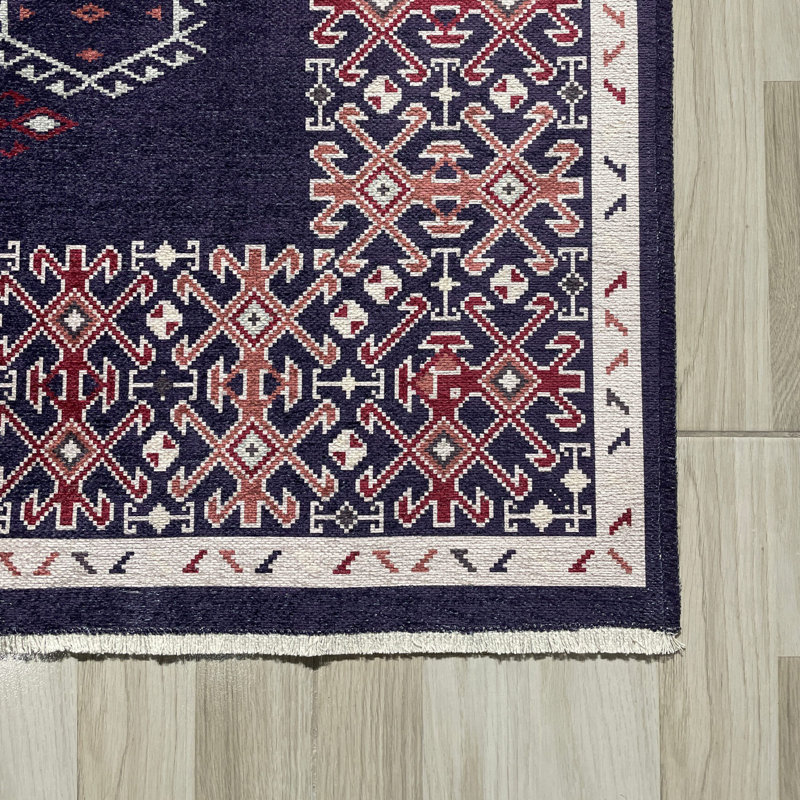 Tapis avec envers antidérapant Willehad, Rectangle 4 pi x 5 pi 11 po