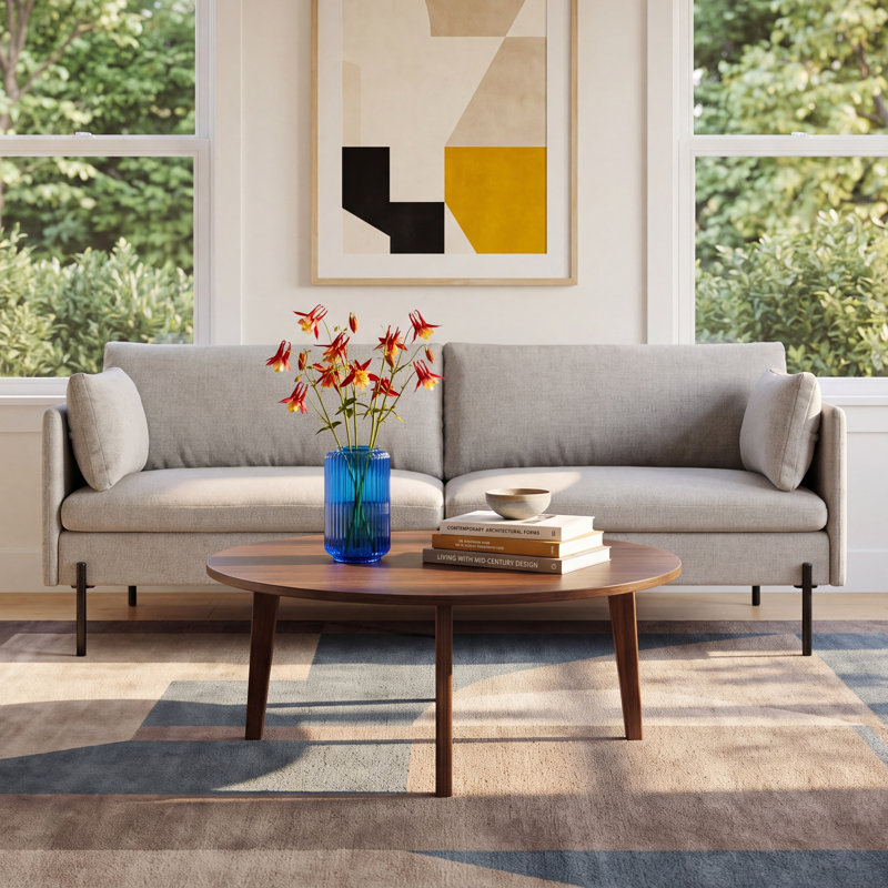 Moab Upholstered 81 " Sofa, Fredrickson Marble Basketweave