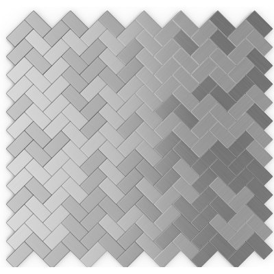 11.65'' W x 12.09'' L Metal Peel and Stick Mosaic Tile
